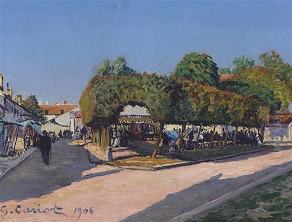 Scene De Rue Oil Painting by Gustave Cariot