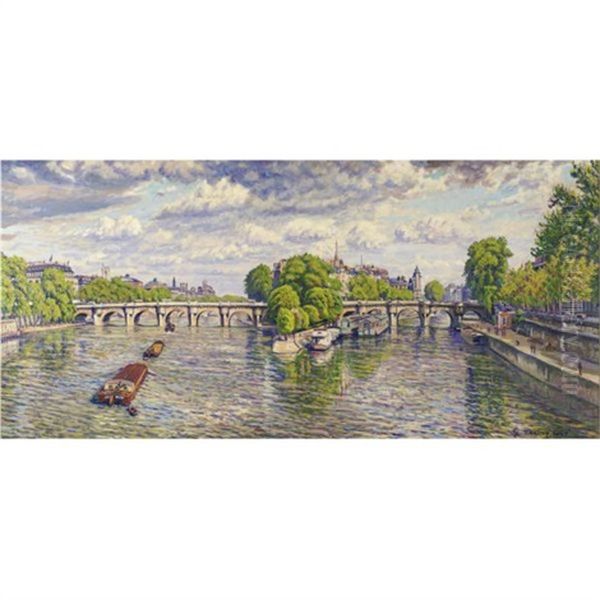 Le Pont Neuf A Paris (juillet Nuageux No. 2) Oil Painting by Gustave Cariot