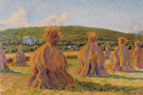 Stalks In The Field Oil Painting by Gustave Cariot