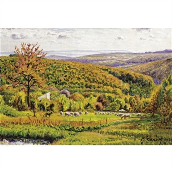 Paysage Oil Painting by Gustave Cariot