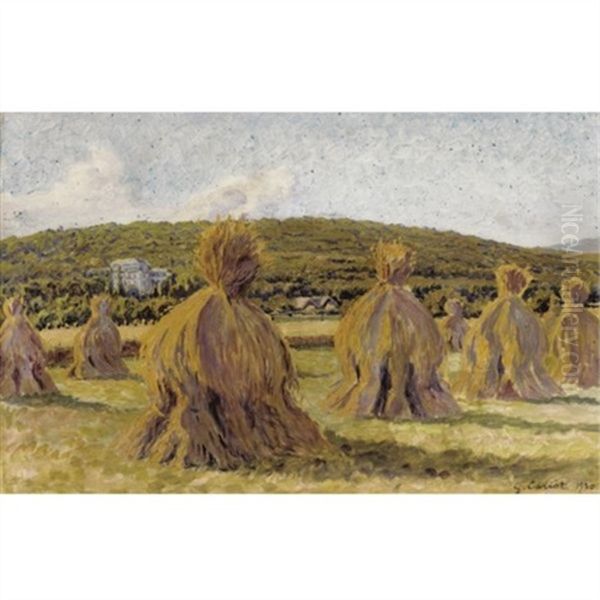 Les Meules Oil Painting by Gustave Cariot