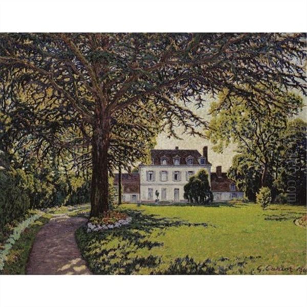Le Parc Du Chateau A Perigny Oil Painting by Gustave Cariot