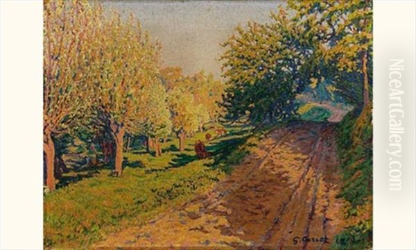Chemin De Campagne Ombrage Oil Painting by Gustave Cariot