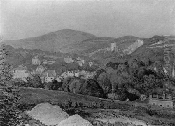 Ansicht Von Wiesbaden-sonnenberg Oil Painting by Gustave Cariot