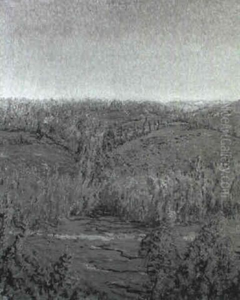 Hugellandschaft Oil Painting by Gustave Cariot