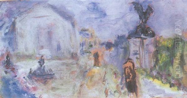 Paris Landscape Oil Painting by Arthur Beecher Carles