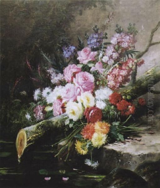 Branche Fleurie Oil Painting by Modeste Carlier