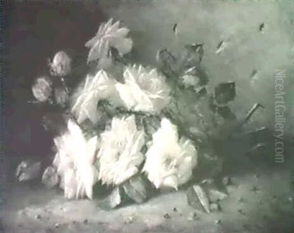 Rozenboeket. Oil Painting by Modeste Carlier