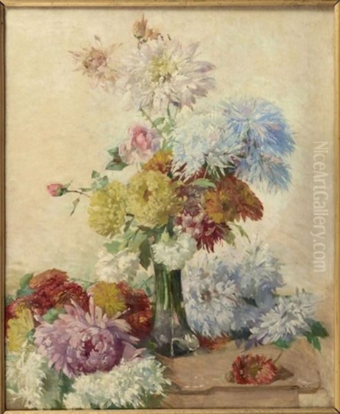 Bouquet De Fleurs Oil Painting by Emil Carlsen