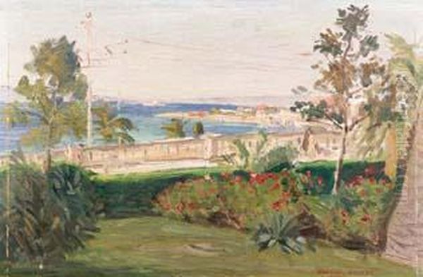 Il Lungomare Di Reggio Calabria Oil Painting by Orazio Amato