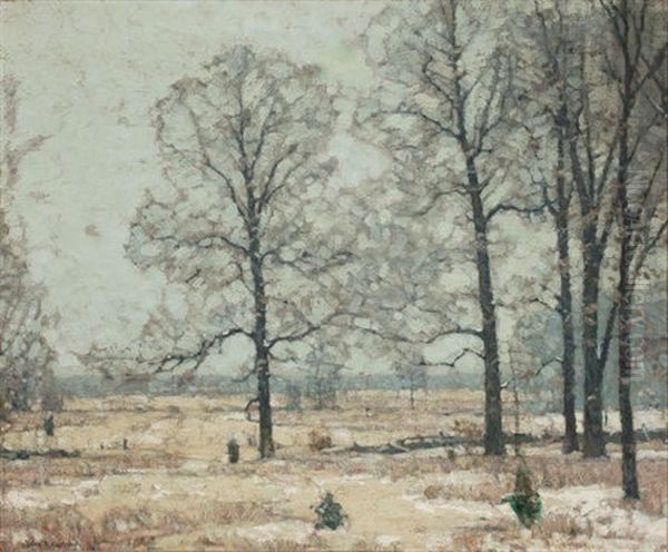 Winter Hickories Oil Painting by John Fabian Carlson