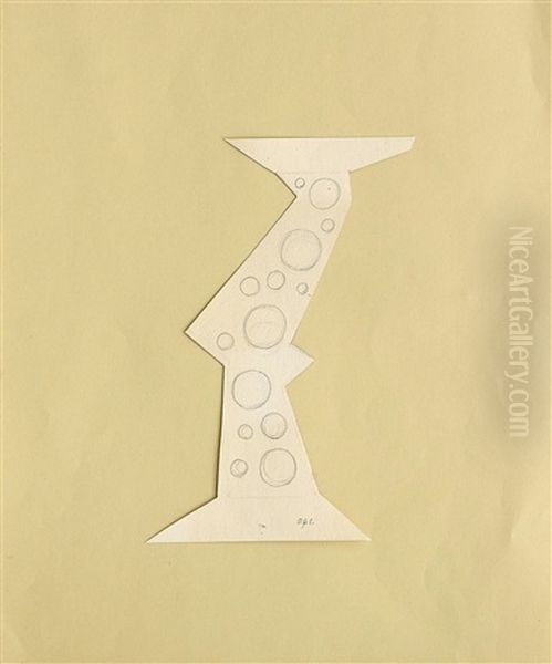 Komposition - Collage Oil Painting by Otto Gustaf Carlsund