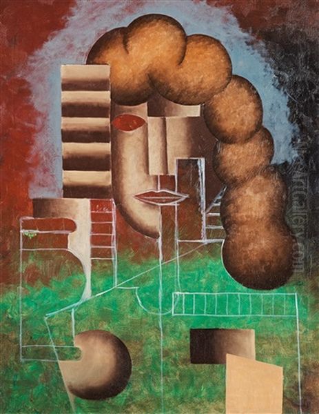 Fabriken Oil Painting by Otto Gustaf Carlsund