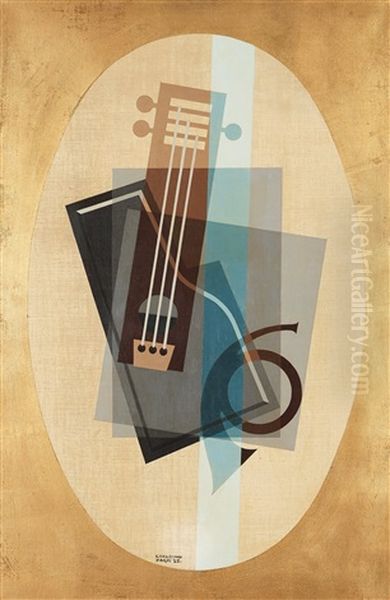 Instruments De Musique Oil Painting by Otto Gustaf Carlsund