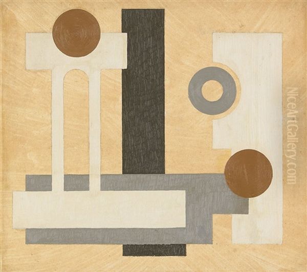 Komposition Oil Painting by Otto Gustaf Carlsund