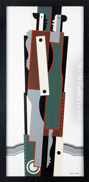 Aktorerna - Les Acteurs Oil Painting by Otto Gustaf Carlsund