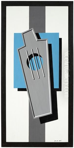 Komposition Med Musikinstrument Oil Painting by Otto Gustaf Carlsund