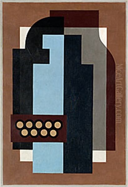 Komposition For Matsal Oil Painting by Otto Gustaf Carlsund