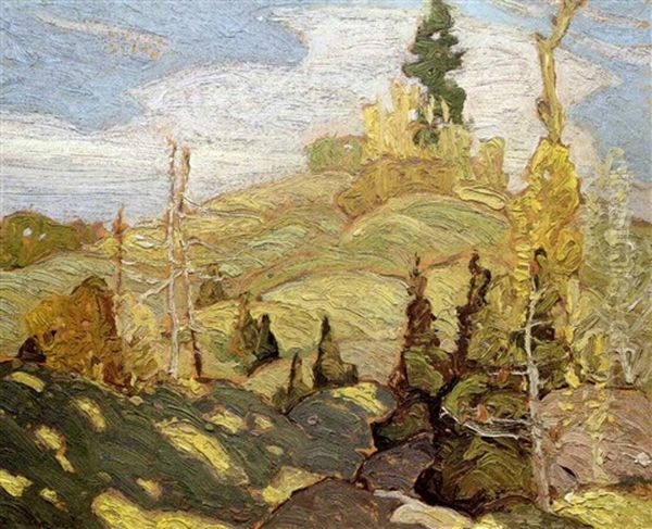 The Hilltop Oil Painting by Franklin Carmichael