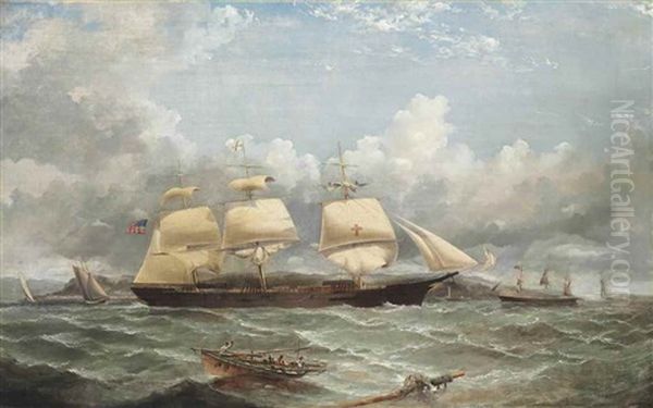 The Packet Ship Dreadnought Of New York Oil Painting by John Wilson Carmichael