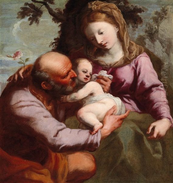 The Holy Family Oil Painting by Antonio Carneo Concordia Sagittaria