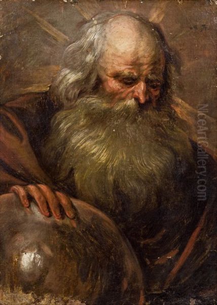 Die Schopfung (gottvater Mit Der Sphare) Oil Painting by Antonio Carneo Concordia Sagittaria