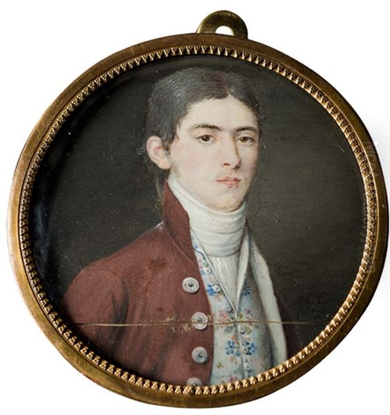 Retrato De Caballero Joven Oil Painting by Antonio Carnicero Y Mancio