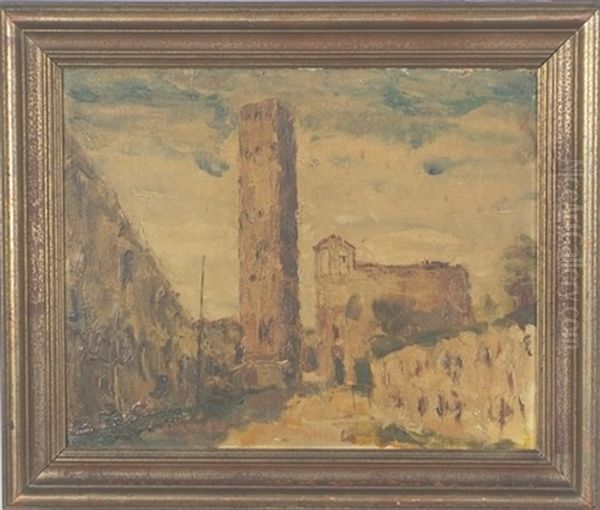 City Scene Oil Painting by Giovanni Carnovali