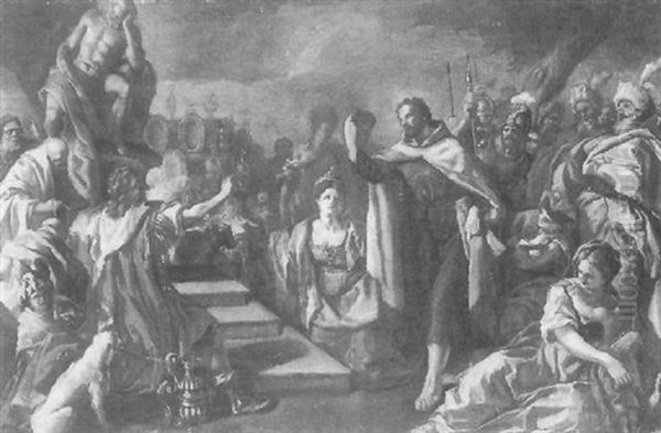 Saint-paul Devant L'areopage D'athenes Oil Painting by Lorenzo De Caro