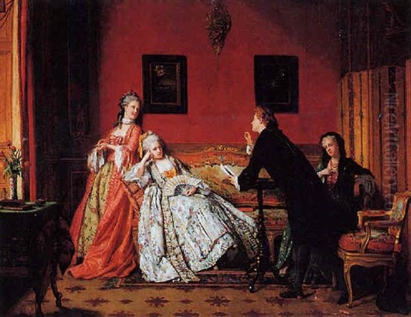 The Poetic Suitor Oil Painting by Jean Carolus