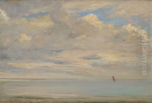 Voile Rouge Oil Painting by Charles Emile Auguste Carolus-Duran