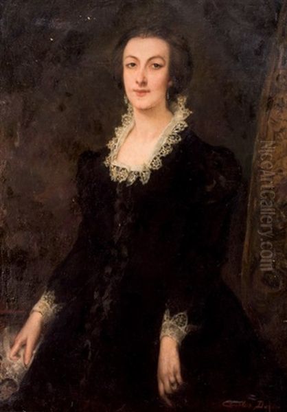 Retrato De Dama Oil Painting by Charles Emile Auguste Carolus-Duran