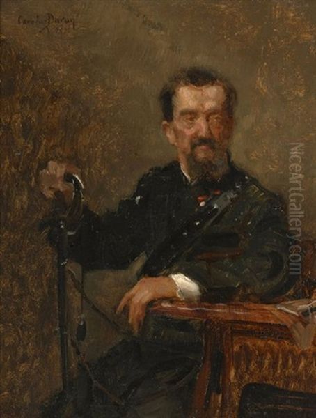 Portrait D'un Officier Oil Painting by Charles Emile Auguste Carolus-Duran