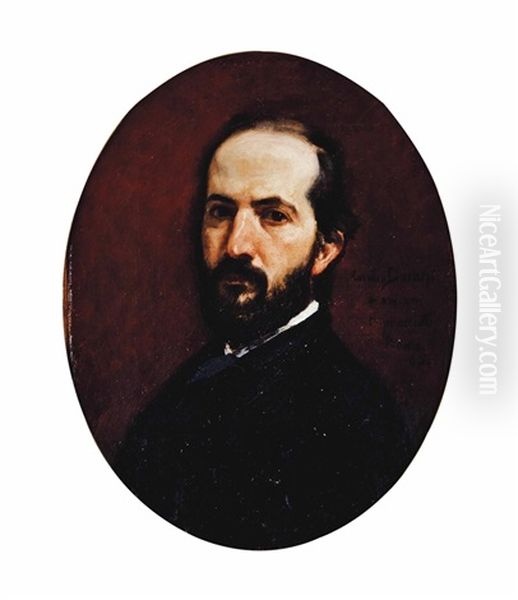 Portrait Of Dr. Ramacciotti Oil Painting by Charles Emile Auguste Carolus-Duran