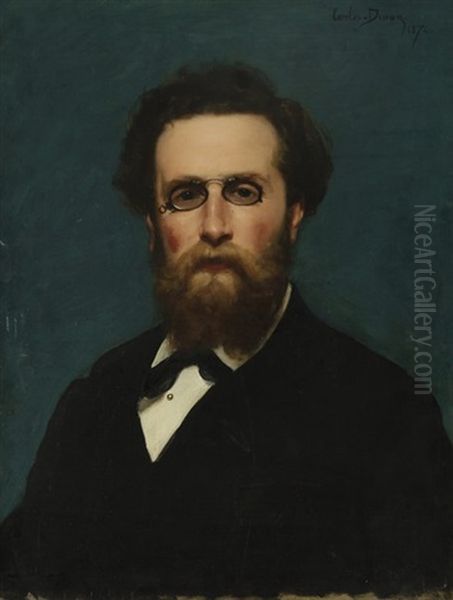 Portrait Presume Du Compositeur Georges Bizet Oil Painting by Charles Emile Auguste Carolus-Duran