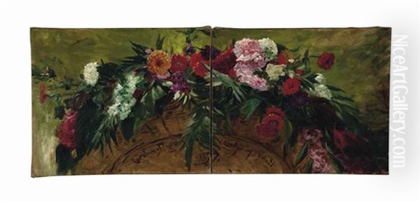 Bouquet De Fleurs Oil Painting by Charles Emile Auguste Carolus-Duran