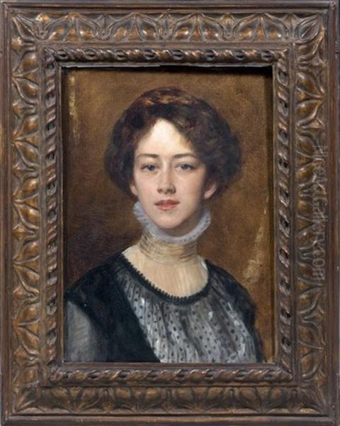Portrait De Madame Anatole Emile Chauffard, Nee Mariette Hugues Oil Painting by Charles Emile Auguste Carolus-Duran