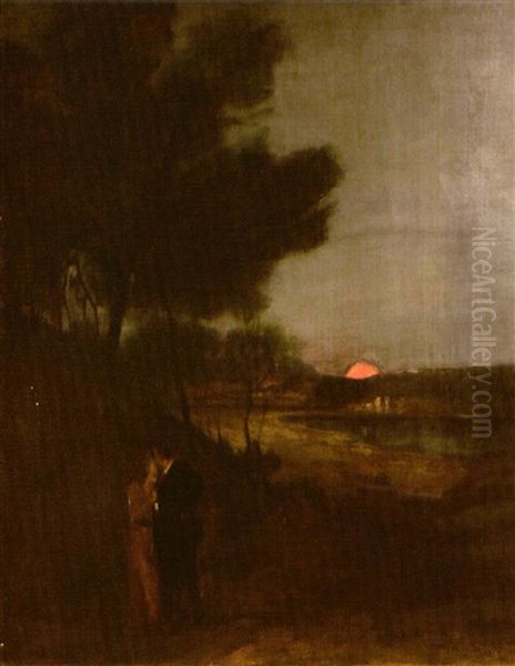 Les Amoureux Oil Painting by Charles Emile Auguste Carolus-Duran