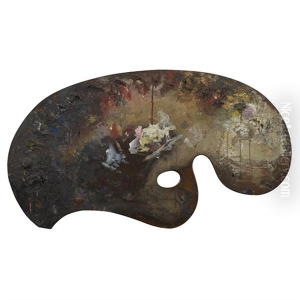 The Artist's Palette Oil Painting by Charles Emile Auguste Carolus-Duran