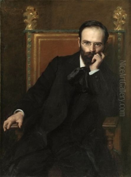Portrait D'henri Bouchard, Sculpteur Oil Painting by Charles Emile Auguste Carolus-Duran
