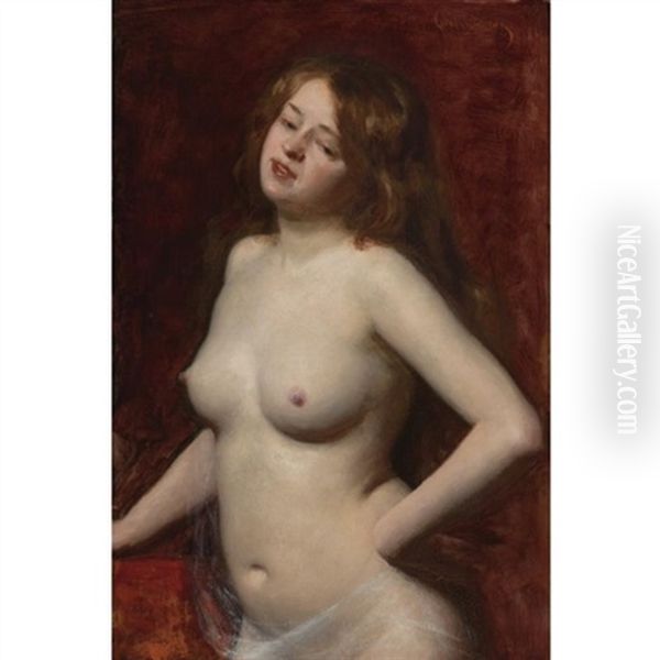 Female Nude Oil Painting by Charles Emile Auguste Carolus-Duran