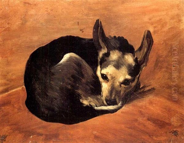 Le Petit Chien Oil Painting by Charles Emile Auguste Carolus-Duran