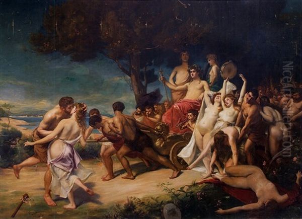 The Triumph Of Bacchus Oil Painting by Charles Emile Auguste Carolus-Duran