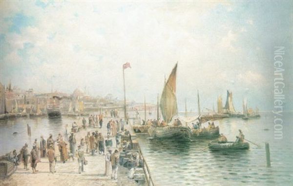 El Puerto De Estambul Oil Painting by Charles Emile Auguste Carolus-Duran