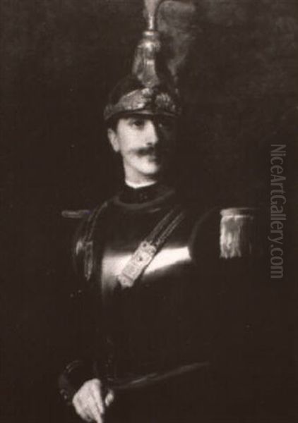 A Cuirassier Oil Painting by Charles Emile Auguste Carolus-Duran