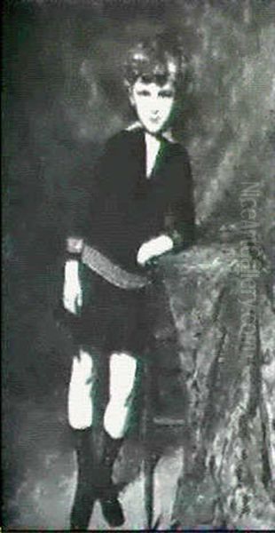 Portrait De Clement A 7 Ans Oil Painting by Charles Emile Auguste Carolus-Duran