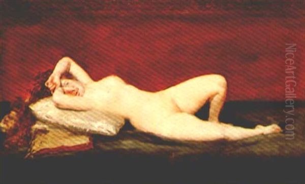 Nu Allonge Oil Painting by Charles Emile Auguste Carolus-Duran