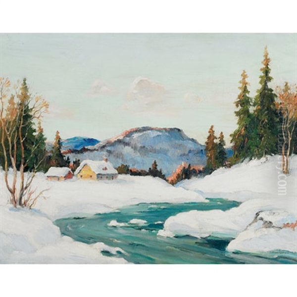 Ste. Marguerite In The Laurentians Oil Painting by Paul Archibald Caron