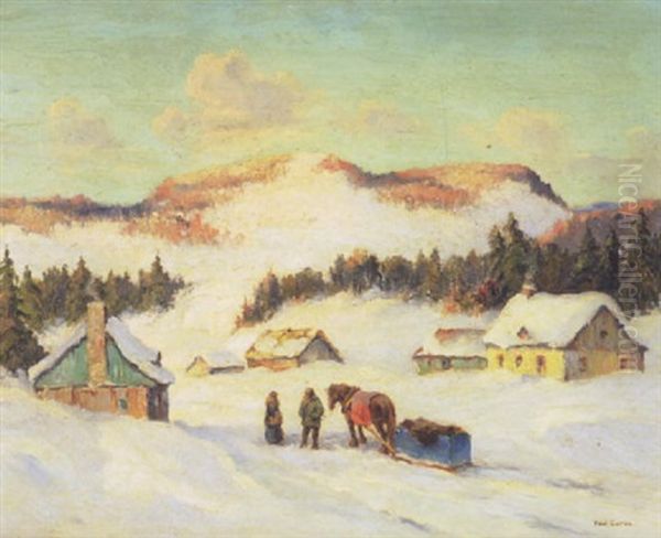 Evening In The Laurentians Oil Painting by Paul Archibald Caron