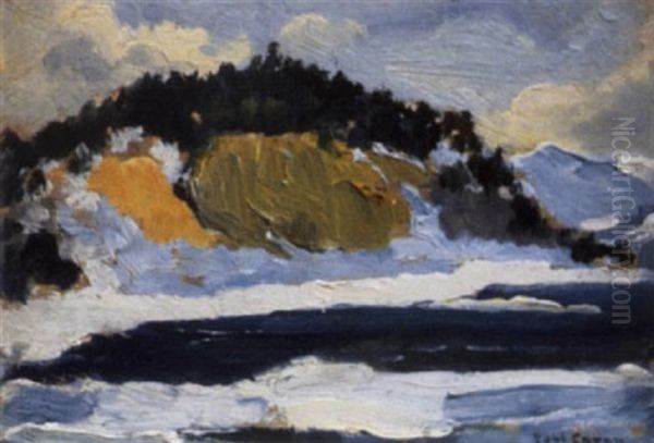 Porcupine Rock, Murray River Oil Painting by Paul Archibald Caron
